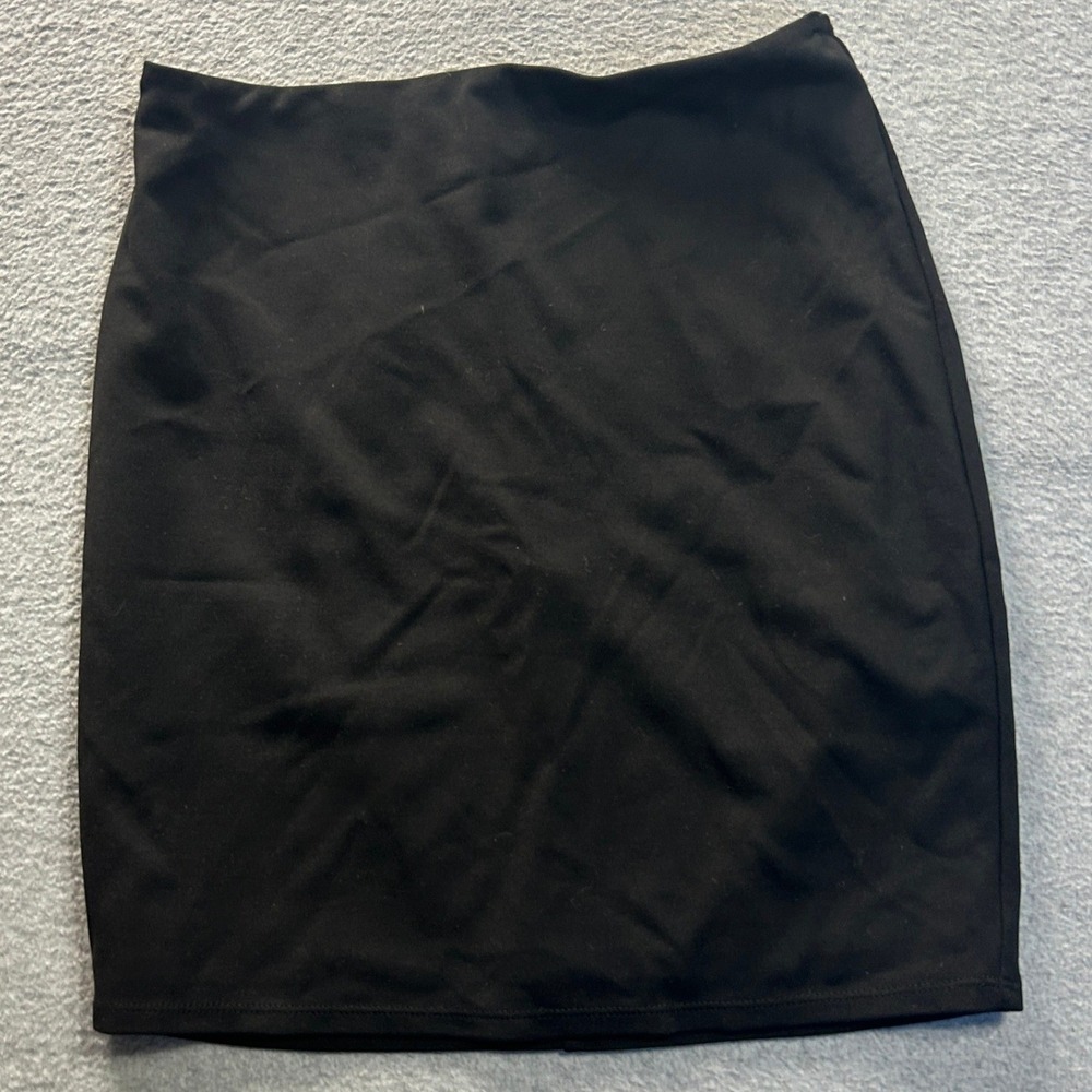 bebe Mini Pencil Skirt Womens Black XXS Stretch Bodycon Career Classic Side Zip